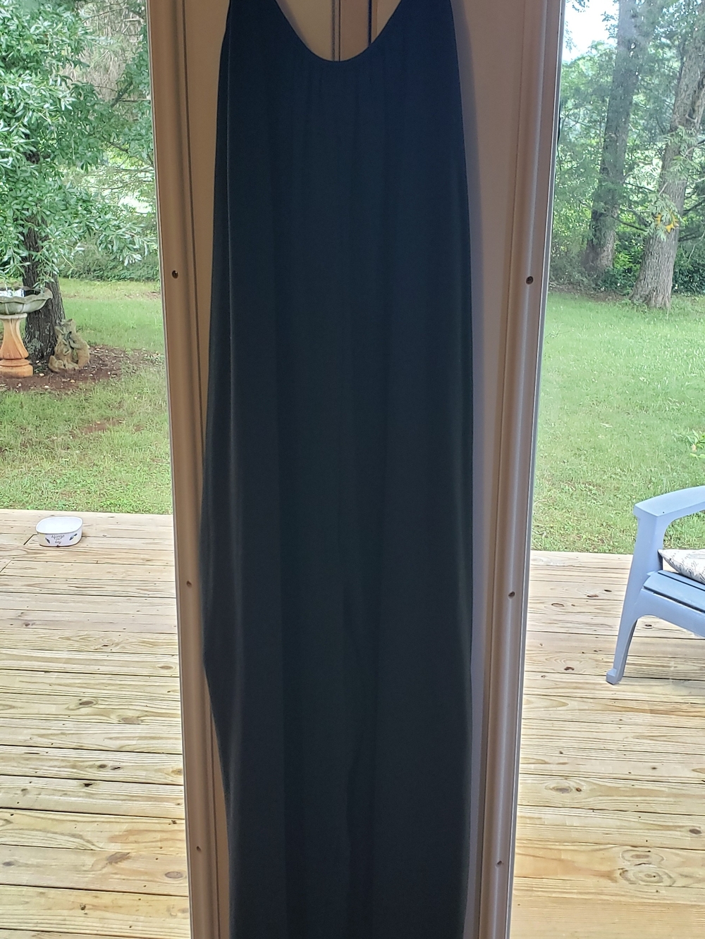 Simple Black Boho Overall  With Pockets.